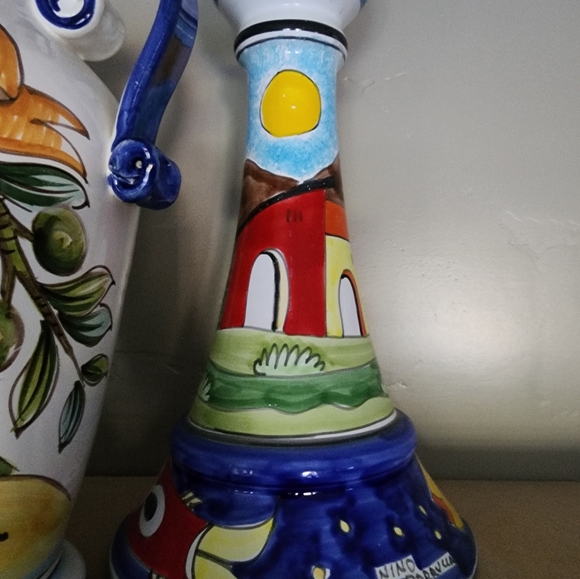 Nino Parrucca Large Italian Hand-Painted Candlestick - Picture 8 of 10